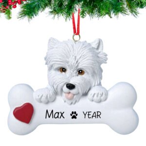 Smiling West Highland White Terrier ornament