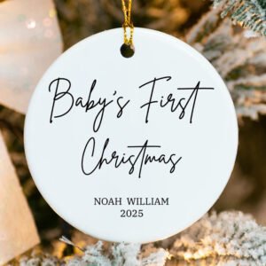 Custom Baby's First Christmas Ornament - Handwriting Design 2025